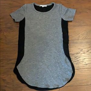 Gray and black dress